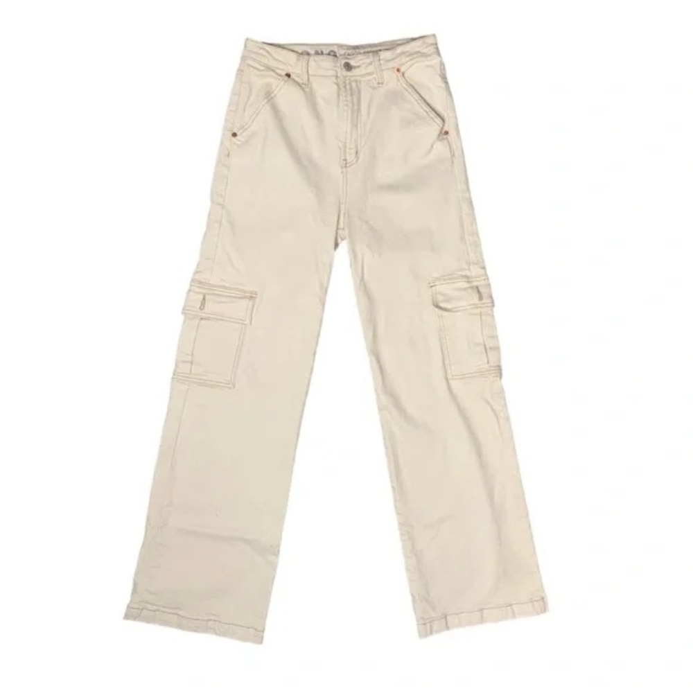 Women's Cream Boyfriend Jeans